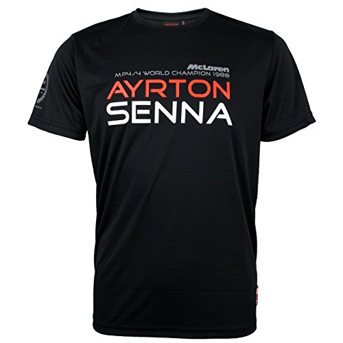 MBA-SPORT Ayrton Senna McLaren World Champion 1988 - Camiseta (talla XXL), color negro