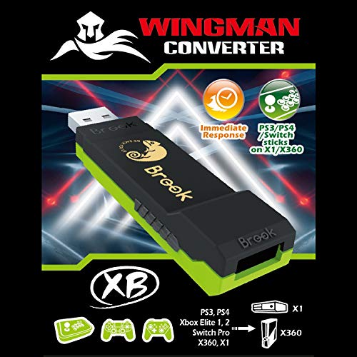 Mcbazel Brook Wingman XB Converter para Xbox One / Elite 1 & 2 / Xbox 360 / PS4 / PS3 / Switch Pro Controller a Xbox One / Xbox 360 Adaptador de Consola de Juegos