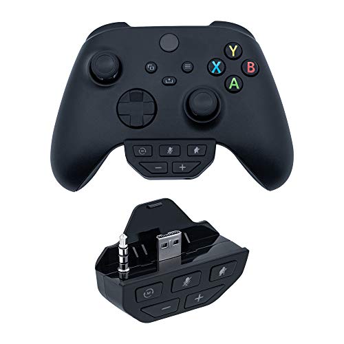 Mcbazel Headset Controller Sound Enhancer Adaptador de micrófono de Audio para Xbox One con Conector de 3,5 mm / Xbox Series S / Series X Controller - Negro