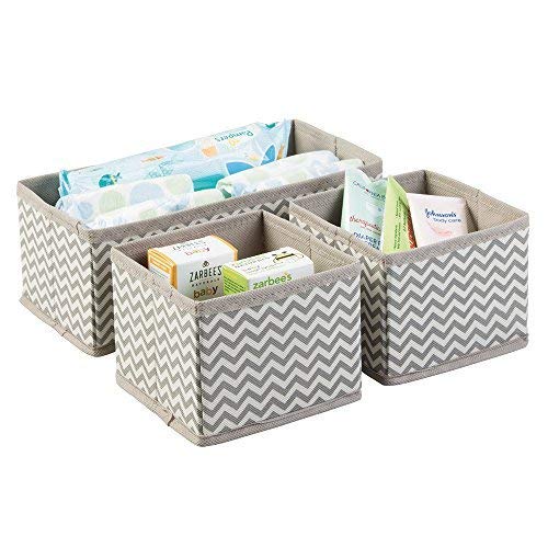 mDesign Cajas almacenaje juego de 3 – Cajas almacenaje ropa, toallas, sábanas – Ideales cajas organizadoras para un orden óptimo – Color: topo/natural