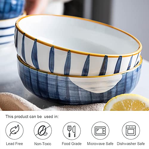 MDZF SWEET HOME Juego de cuencos para cereales, ensaladera, pasta, cuenco de porcelana, cuenco con diseño japonés
