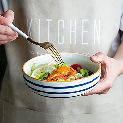 MDZF SWEET HOME Juego de cuencos para cereales, ensaladera, pasta, cuenco de porcelana, cuenco con diseño japonés