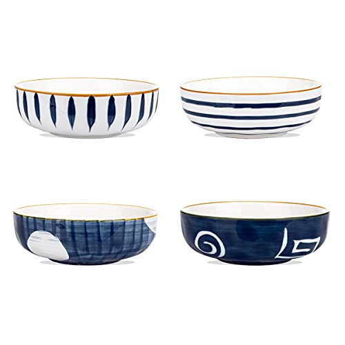 MDZF SWEET HOME Juego de cuencos para cereales, ensaladera, pasta, cuenco de porcelana, cuenco con diseño japonés