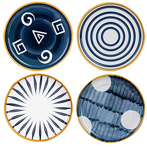 MDZF SWEET HOME Juego de platos llanos, platos japoneses, platos de postre, 25 cm