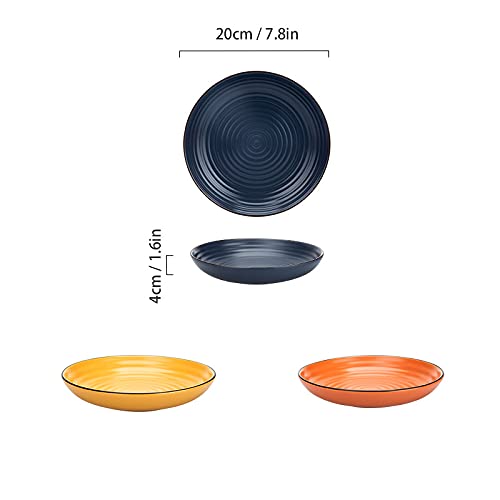 MDZF SWEET HOME Van Well - Juego de platos llanos (porcelana, 20 cm, 3 unidades)