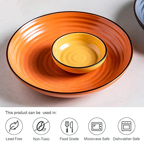 MDZF SWEET HOME Van Well - Juego de platos llanos (porcelana, 20 cm, 3 unidades)