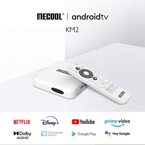 MECOOL KM2 Android TV Netflix 4K con Google Assistant Chromecast Construido en 4K HDR Streaming Media Player Certificado por Google
