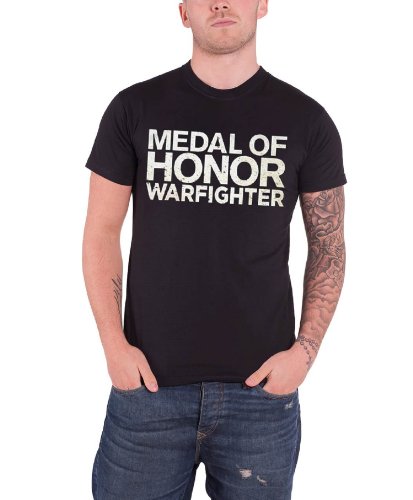 Medal Of Honor Warfighter Distressed Logo oficial hombre nuevo Negro T Shirt