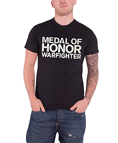 Medal Of Honor Warfighter Distressed Logo oficial hombre nuevo Negro T Shirt