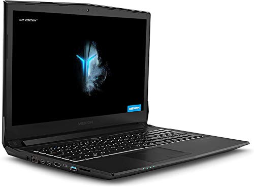 Medion ERAZER P6605 - Portátil gaming 15.6" FullHD (Intel Core i5-8300H, 8GB RAM, 256GB SSD + 1TB HDD, GeForce GTX 1050-4GB, sin Sistema Operativo) - Teclado QWERTY Español