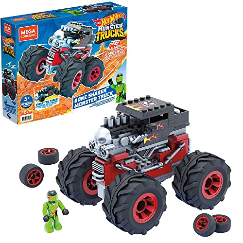 Mega Construx Monster Trucks Tiger Shark (Mattel GVM26) y Bone Shaker (Mattel GVM27)