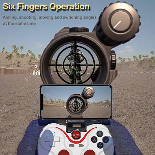 Megadream Android Game Controller, PUBG Mobile Game Controller, Wireless Key Mapping Gamepad Joystick for PUBG & Fotnite & COD, Compatible for Samsung Galaxy LG HTC Other Phone Tablet