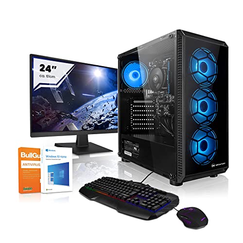 Megaport Gaming-PC AMD Ryzen 5 5600G 6x3.90 GHz • 16GB 3000MHz RAM • 500GB M.2 SSD • Teclado+Ratón • Windows 10 • WLAN