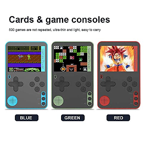 MEIXIANG 500 Juegos Mini Portátil Retro Videoconsola Portátil Juego Avanzado Jugadores Boy 8 bit Gameboy Incorporado Rojo