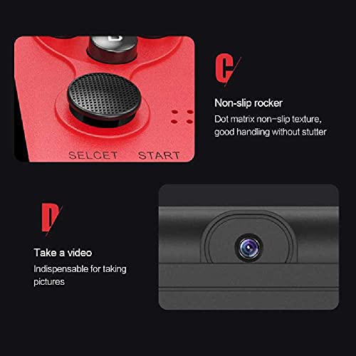 MEIXIANG Consola De Juegos Portátil Nostálgica 4.3 Pulgadas HD Pantalla Grande 8G Doble Balancín Incorporado 10,000 Juego Retro Handheld Videojuego Azul