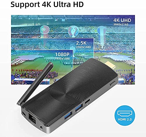 Mele Mini PC Stick Windows 10 Pro 8GB DDR 256GB eMMC Celeron J4125 Procesor Quad-Core Sin Ventilador Mini Computadora 4K HD BT4.2 2.4G-5.0G Doble Bandera WiFi USB3.0