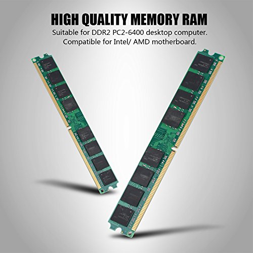 Memoria RAM DDR2, Memoria Ram Adecuado para computadora de Escritorio DDR2 PC2-6400, Tarjeta de Memoria 2G RAM Compatible para Placa Base Intel/AMD