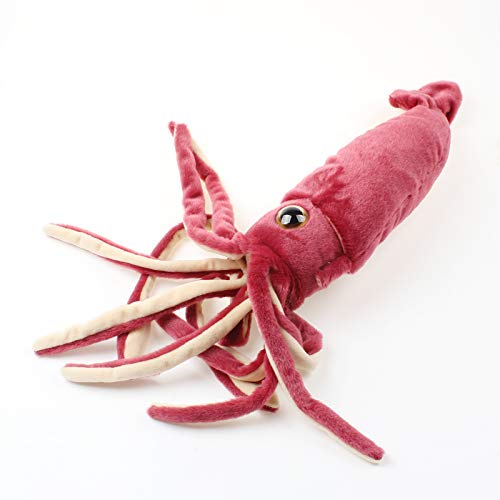 MENGLING 72/78 cm Vida Real Squid Toys Peluche Gigante Animal Marine Calamar Relleno Toys Doll Soft Doll Regalo for niños Cumpleaños (Color : 78cm Wine Red)