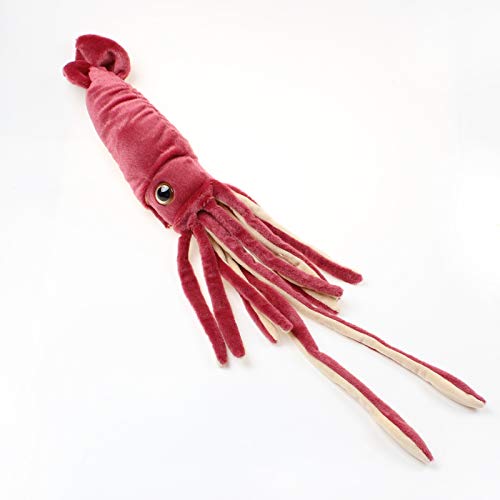 MENGLING 72/78 cm Vida Real Squid Toys Peluche Gigante Animal Marine Calamar Relleno Toys Doll Soft Doll Regalo for niños Cumpleaños (Color : 78cm Wine Red)