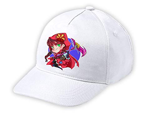 MERCHANDMANIA Gorra Blanca NIÑO Chica Encapuchada Videojuego Blanca Kid Cap