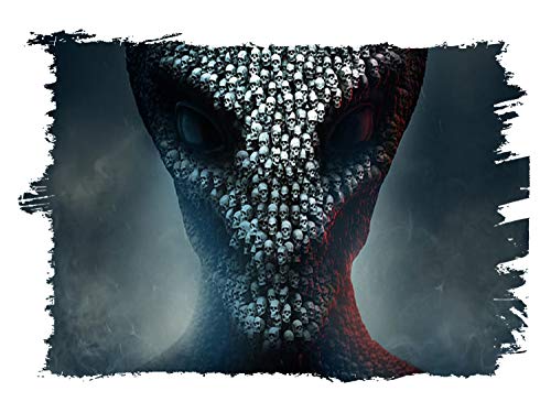 MERCHANDMANIA Gorra Verde Calavera Alien Juego Shooter Color Cap