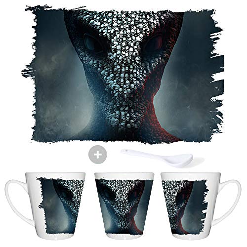 MERCHANDMANIA Taza CONICA Calavera Alien Juego Shooter Conic mug