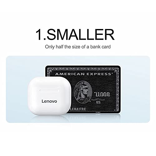 MERIGLARE Auriculares Inalámbricos Pequeños LP40, Estuche de Carga para Auriculares Bluetooth, Auriculares Deportivos con Sonidos Graves con Control Táctil de M - White