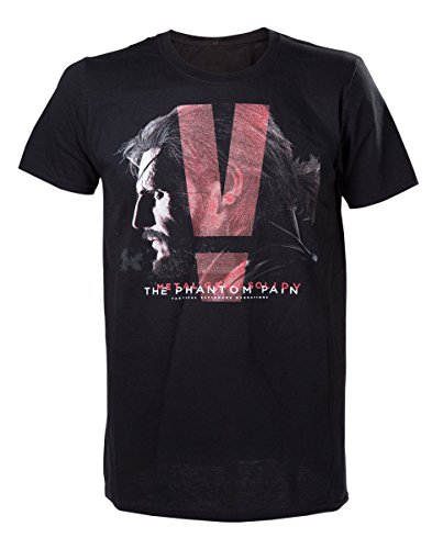 Metal Gear Solid Black Phantom Pain Box Cover T-Shirt - Large (Electronic Games) [Importación Inglesa]
