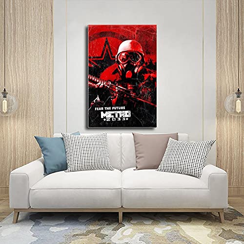 Metro 2033 Juego Cover Posters 4 Lienzo Póster Decoración Dormitorio Deportes Paisaje Oficina Decoración Regalo Unframe-style116 × 24 pulgadas (40 × 60 cm)