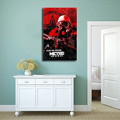 Metro 2033 Juego Cover Posters 4 Lienzo Póster Decoración Dormitorio Deportes Paisaje Oficina Decoración Regalo Unframe-style116 × 24 pulgadas (40 × 60 cm)