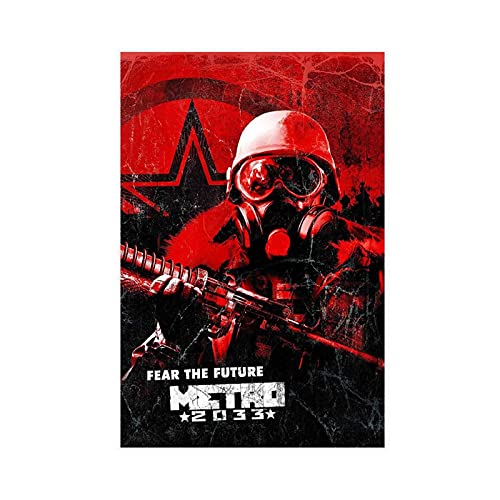 Metro 2033 Juego Cover Posters 4 Lienzo Póster Decoración Dormitorio Deportes Paisaje Oficina Decoración Regalo Unframe-style116 × 24 pulgadas (40 × 60 cm)