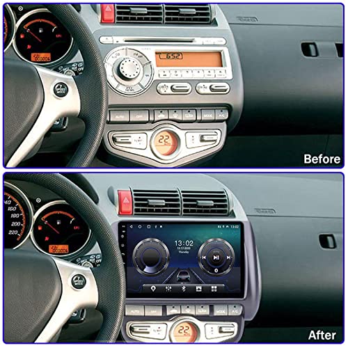 MGYQ Radio Coche Bluetooth, Manos Libres Radio Estéreo De Coche 2 DIN, Autoradio para Honda Jazz City 2002-2007 Apoyo WiFi/FM/USB/Navegacion GPS/Carplay Android Auto,4+64g