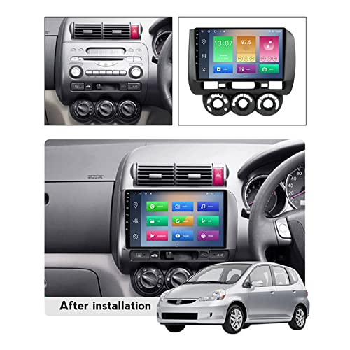 MGYQ Radio De Coche Bluetooth con Pantalla Táctil 1080P De 9 Pulgadas para Honda Jazz City 2002-2007 Autoradio Soporte Carplay Y Android Auto/Control del Volante FM/USB/Navegacion GPS,1+16g