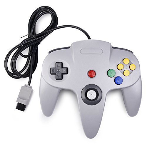 miadore Retro N 64 bit N64 Controller, Joystick con Mando Gamepad para el Sistema N64 de la Consola N64, Gris