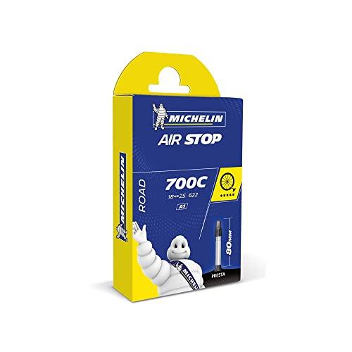 Michelin AIRSTOP CARRETERA - Camara de bicicleta 700 x 18-25C, presta v.80mm