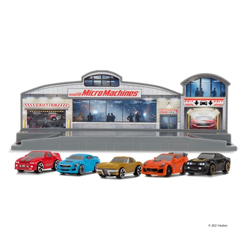 Micro Machines Starter Pack GM Icons – Incluye 5 vehículos, coches de carreras icónicos – Posibilidad de algo raro – Colección de coches de juguete Micromachines