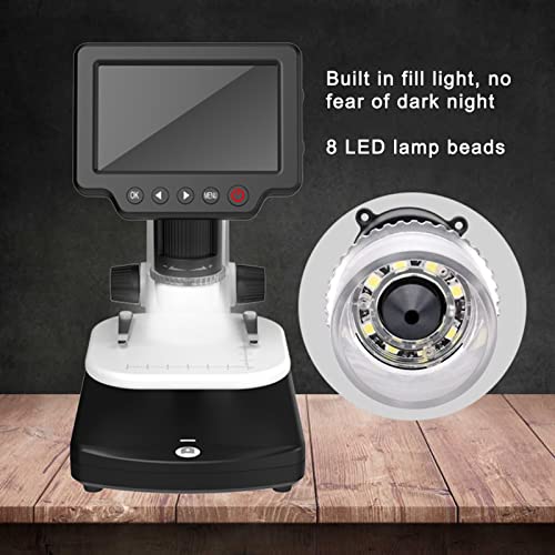 Microscopio Digital, PC Microscopio LCD de Aumento Digital 1200X con Soporte Ajustable para Observación de Plantas(#1)