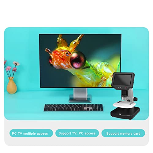Microscopio Digital, PC Microscopio LCD de Aumento Digital 1200X con Soporte Ajustable para Observación de Plantas(#1)