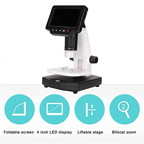 Microscopio Digital, PC Microscopio LCD de Aumento Digital 1200X con Soporte Ajustable para Observación de Plantas(#1)