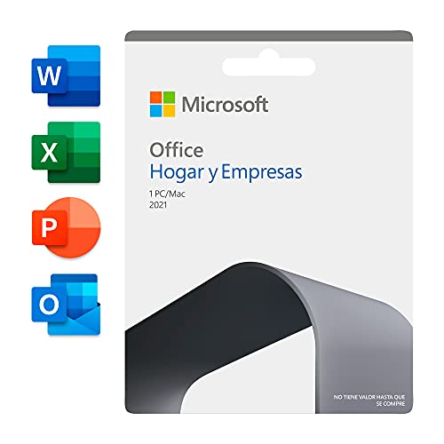 Microsoft Office Hogar y Empresas 2021 Todas las aplicaciones de Office 2021 para 1 PC/MAC Código de activación enviado por correo