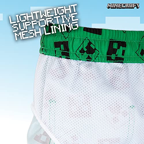 Minecraft Bañador Niño, Bañadores niño, Bañador Chico para Piscina o Playa, Regalos Niños y Adolescentes 4-14 Años (Verde, 13-14 años)