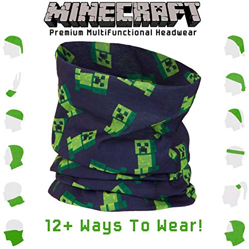 Minecraft Braga Cuello Niño, Bragas Cuello Multifuncion Para Cara Cuello, Pañuelo Proteccion Facial, Bufanda Cuello Diseño Creeper, Regalos Para Niños y Adolescentes