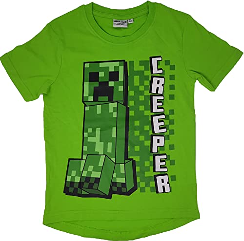 Minecraft Camiseta para niños & Babies, color negro y verde, verde 2, 152 cm