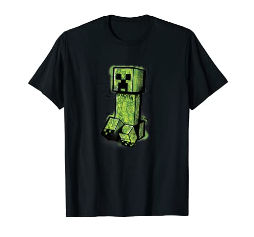 Minecraft Creeper Graffiti Sit Camiseta