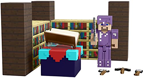 Minecraft Mesa de hechizos Set de juego con figura y accesorios, juguete para niños +6 años Mattel GYB62
