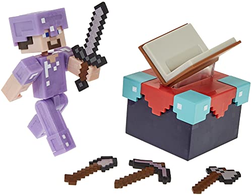Minecraft Mesa de hechizos Set de juego con figura y accesorios, juguete para niños +6 años Mattel GYB62