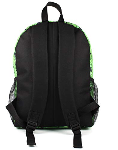 Minecraft mochila 4 pieza niños enredadera verde escuelas verdes mochila bolsa c Un tamaño