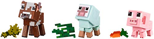 Minecraft - Modo Comic Pack de 3 animales Juguetes niños +6 años (Mattel GFY78)