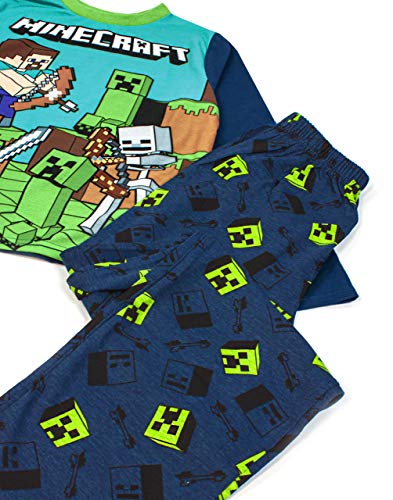 Minecraft Pijamas para niños PJs Kids Gamer Sleepwear Set 6 años