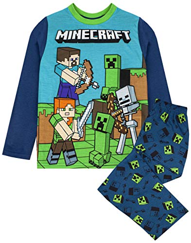 Minecraft Pijamas para niños PJs Kids Gamer Sleepwear Set 6 años